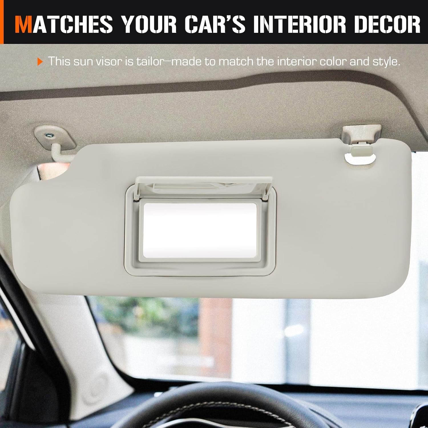 Left Driver Side Sun Visor Gray For CHEVROLET Sonic 2012-2022 Spark 2011-2022