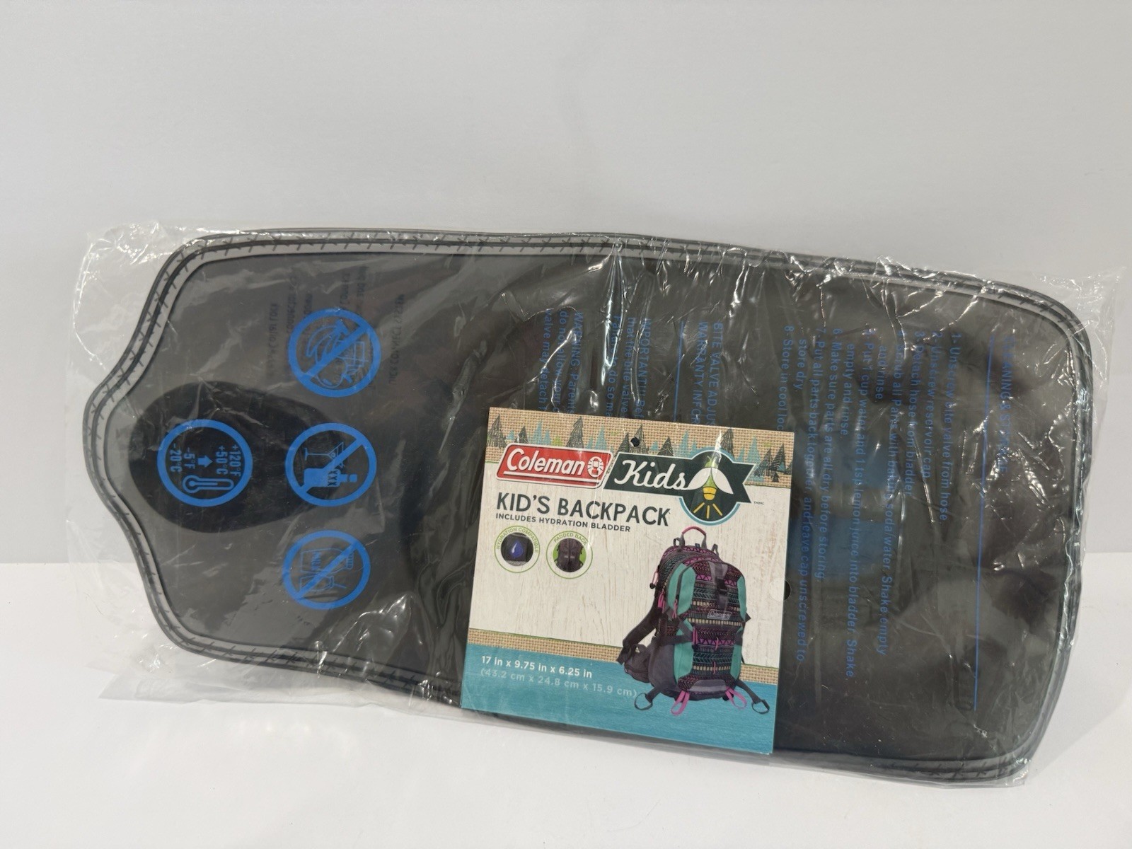 Kids Hydration Backpack Bladder Replacement Coleman NWT
