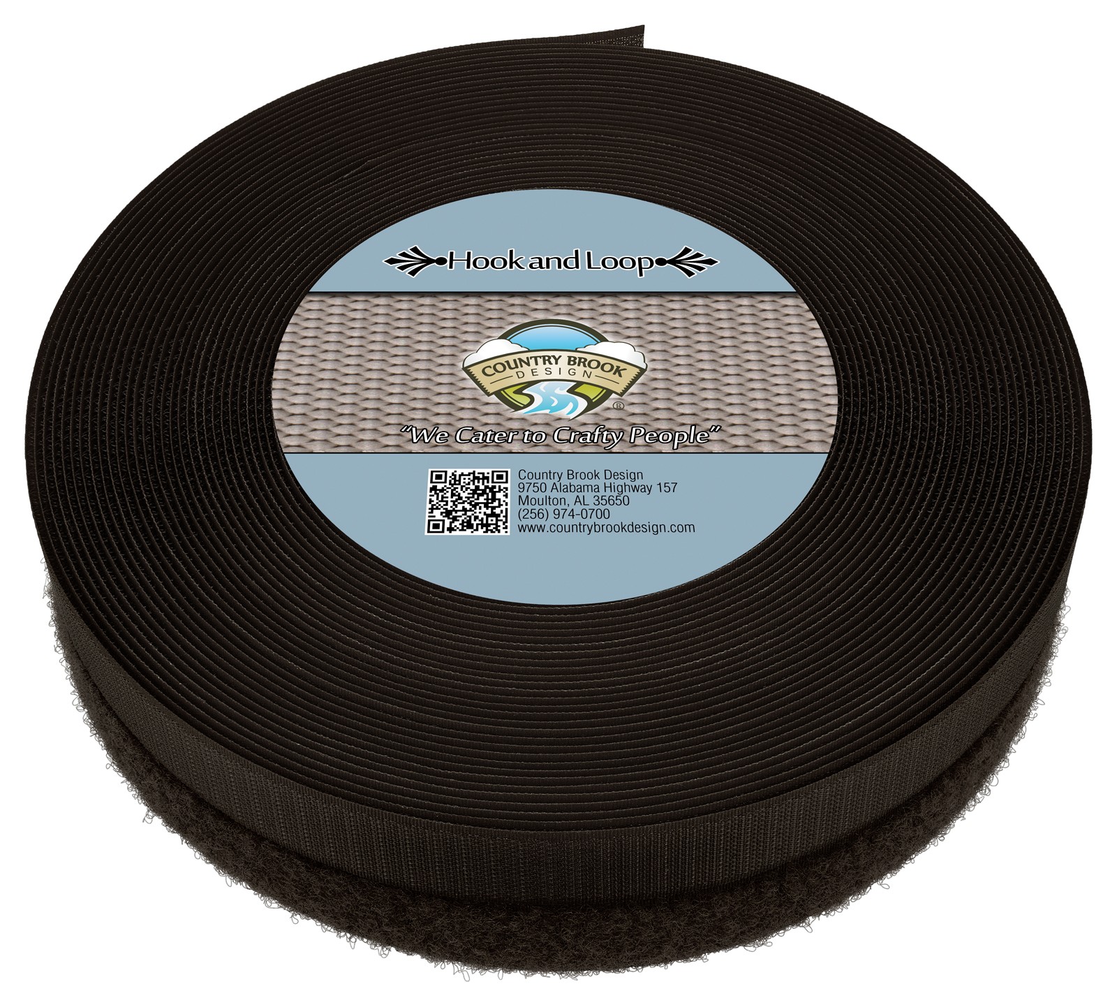 Country Brook Design® Brown Sew on Hook and Loop (1 inch, 50 yards)