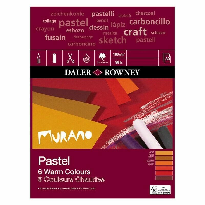 Daler Rowney Murano Pastel Painting Pad  Warm 16" x 12"