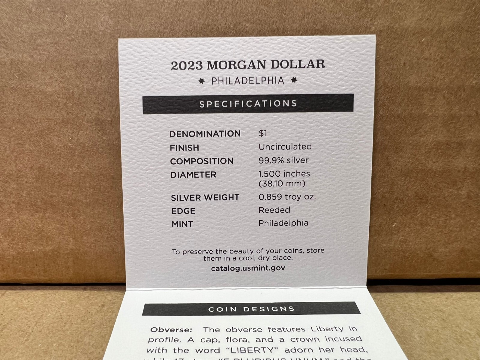 2023 Morgan Silver Dollar Uncirculated Coin 23XE