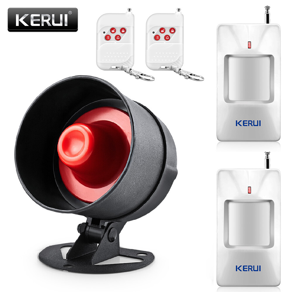 KERUI Home Office  Siren Security Alarm System+2*Motion Detector,Remote Control