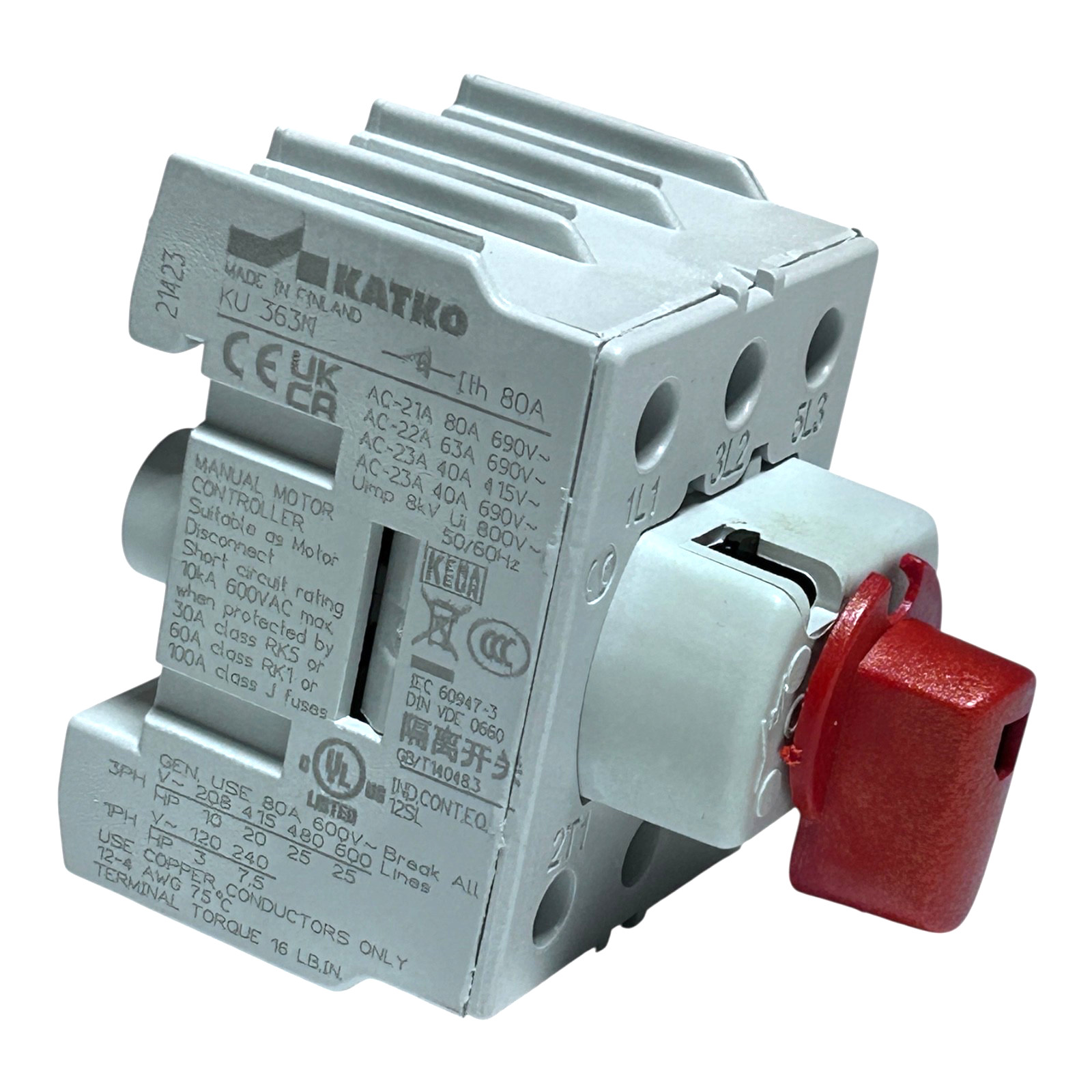 Altech 60A 600V Motor 3-Pole Extended/Direct Handle Disconnect Switch KU363N