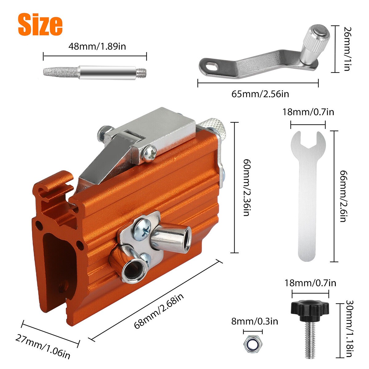 Chainsaw Chain Sharpening Jig Portable Hand Crank Sharpener Tool Set NEW