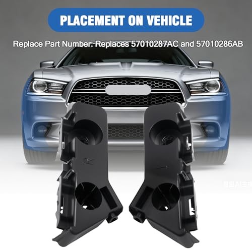 1 Pair 57010287AC Front Bumper Mount Bracket, Replacement for Dodge Charger