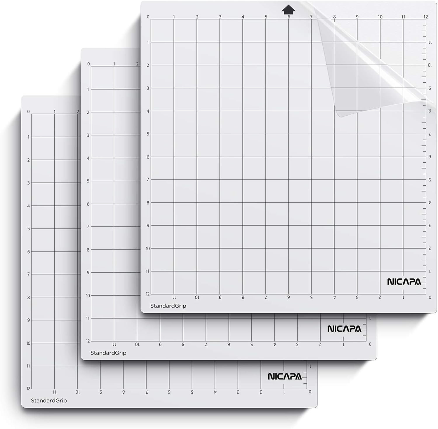 Standardgrip Cutting Mat for Silhouette Cameo 4/3/2/1 (12X12 Inch,3 Pack) Standa