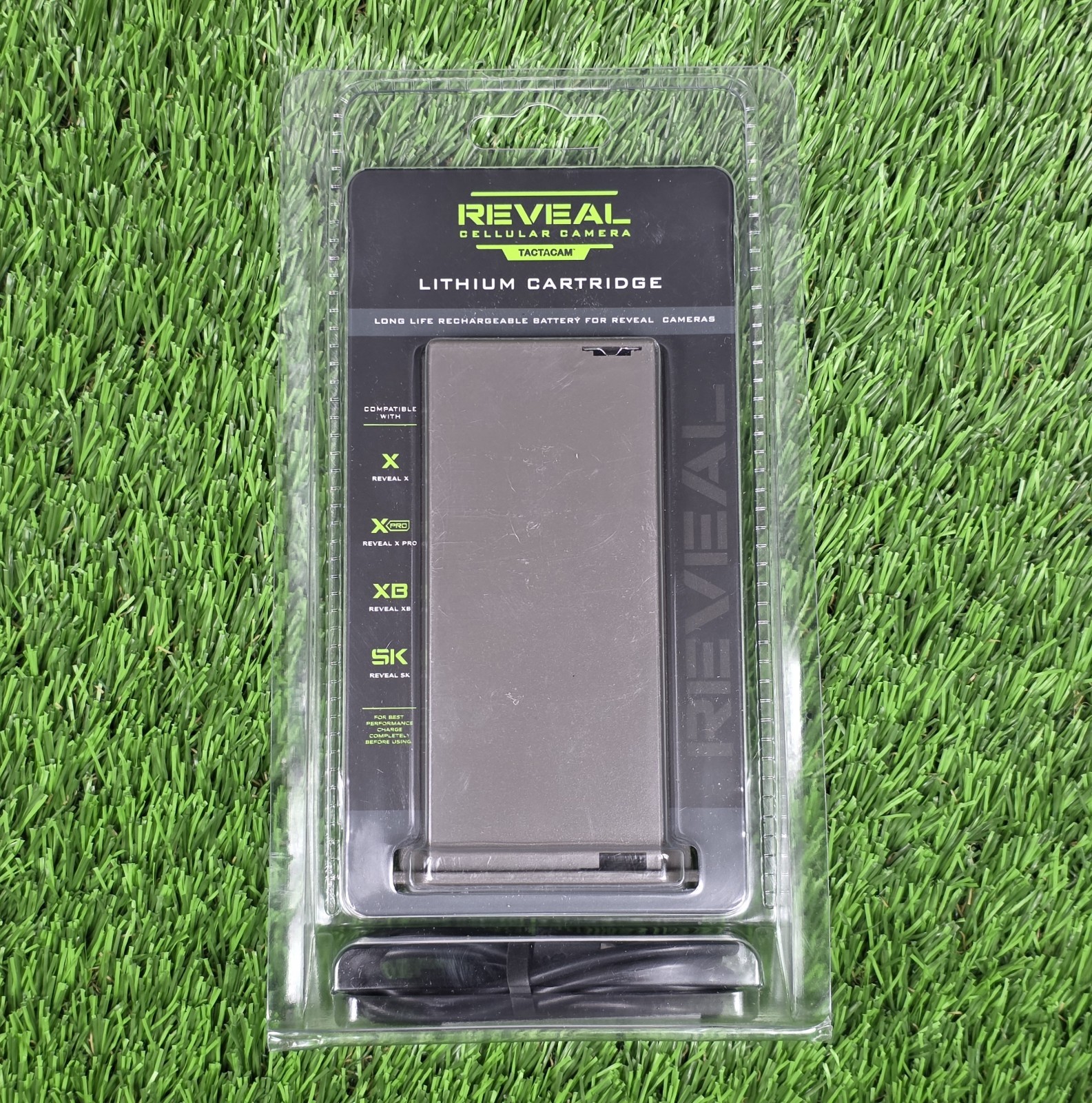 Reveal Tactacam Lithium Cartridge, Long Life Rechargeable Battery, BAT-LBC-R New