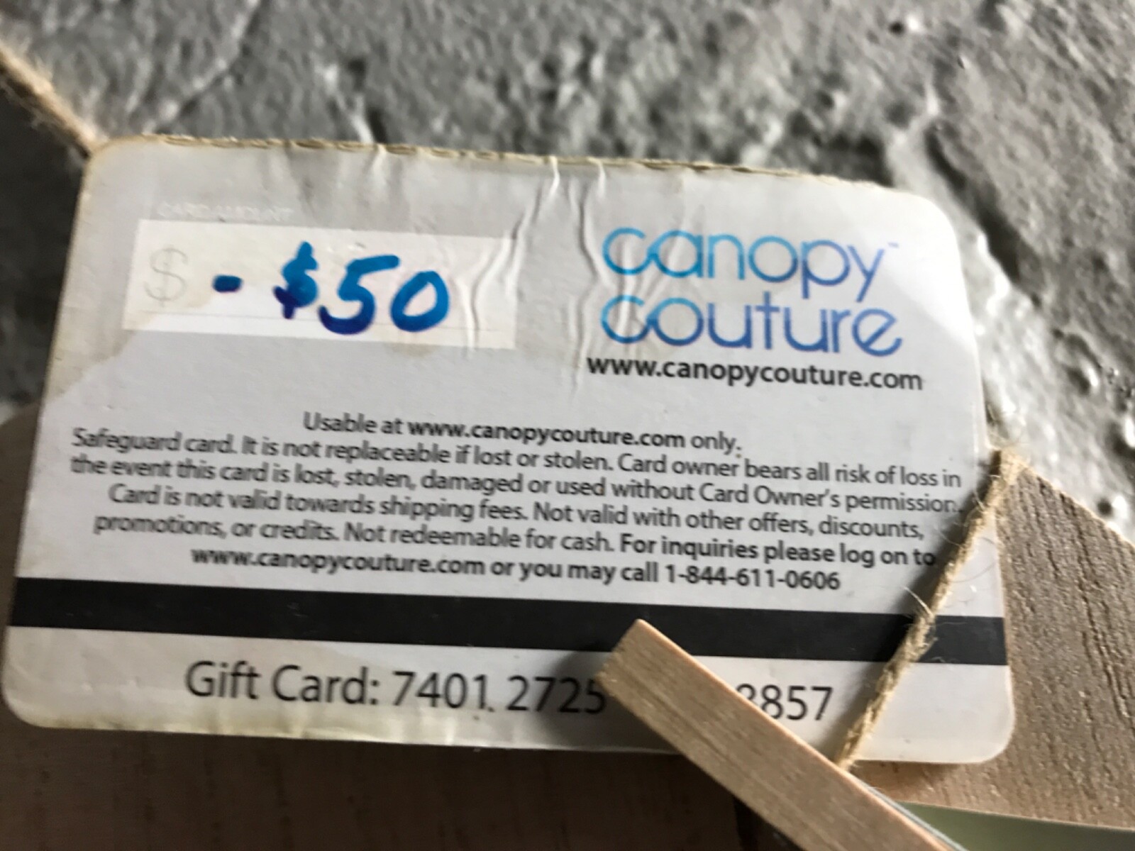 $50 Canopy Couture Gift Card