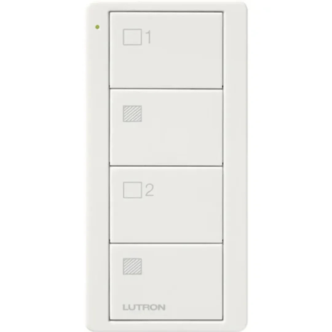 Lutron Pico Control- 4-Button Raise/Lower Shade 2 Group PJ2-4B-GWH-S21