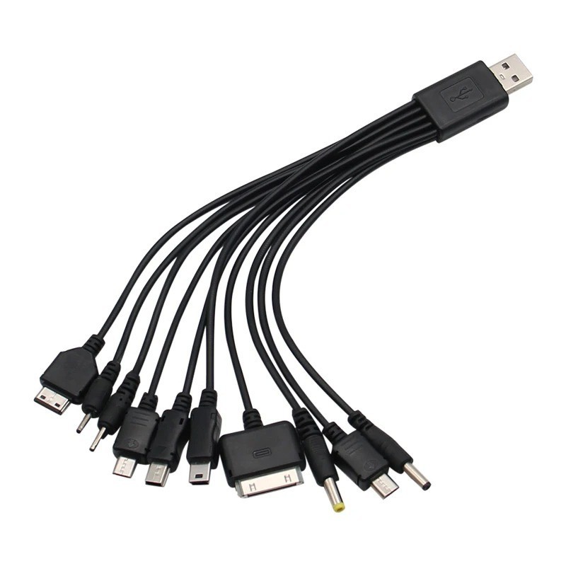 10-in-1 Multi-Function USB Charging Cable Universal Multi-Head Phone Charger