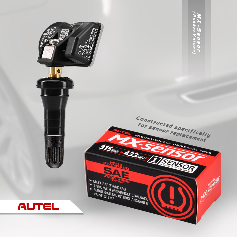 Autel TPMS MX-Sensor 315MHz & 433MHz Programmable Universal Tire Pressure Rubber