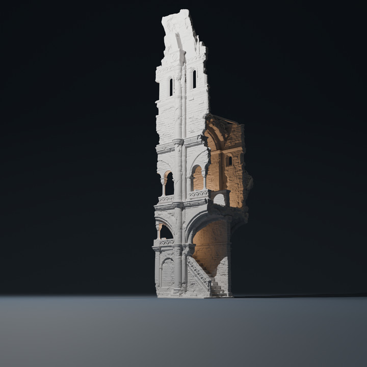 Temple Ruins Staircase | Wargame Terrain | 1 Multi-Piece | FDM printed