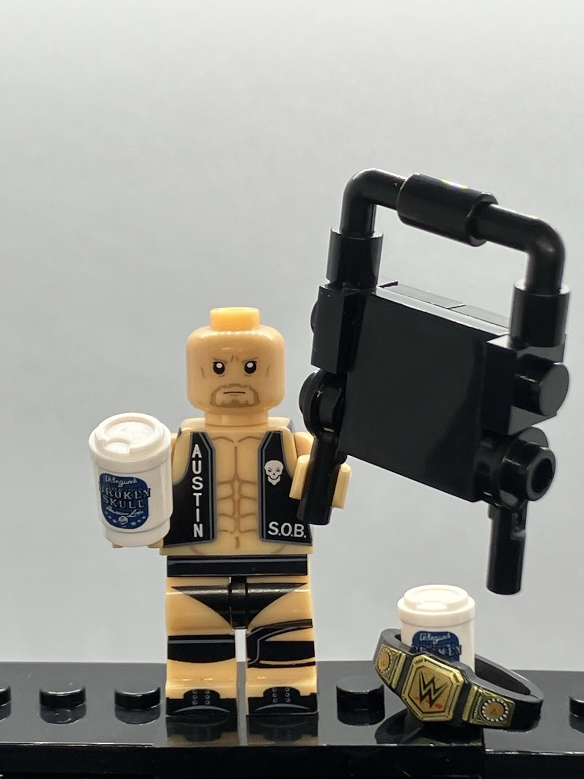 Stone Cold Steve Austin Custom Mini Figure