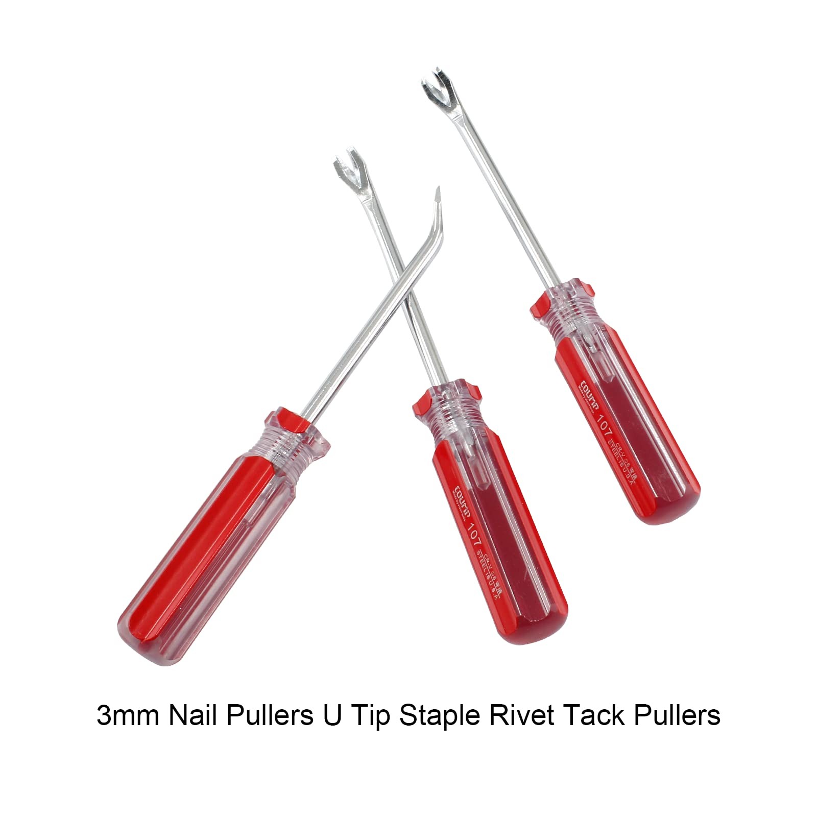 3pcs Tack Lifter, Nail Staple Puller Remover, Tack Puller Screwdriver Tack Ri...