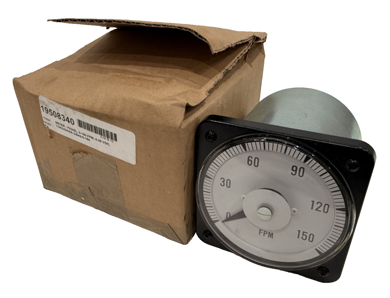 NEW YOKOGAWA DB40-0-150 METER PANEL 0-150 FPM 0-30 VDC DB40 DB400150
