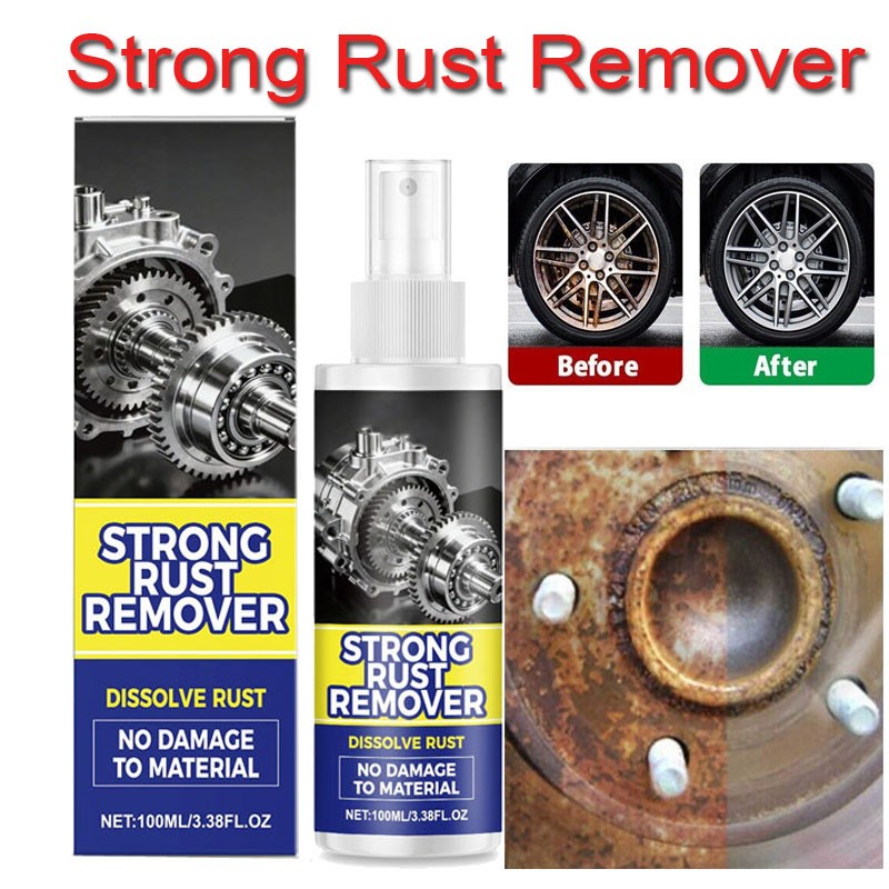 100ml Heavy Duty Rust Remover Spray for Metal - Multipurpose Rust Stain Cleaner
