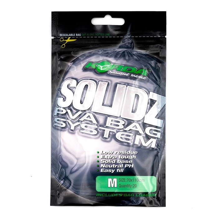 Korda Solidz PVA Bag System MEDIUM 20 QTY 70 x 110mm Carp Fishing free scoop
