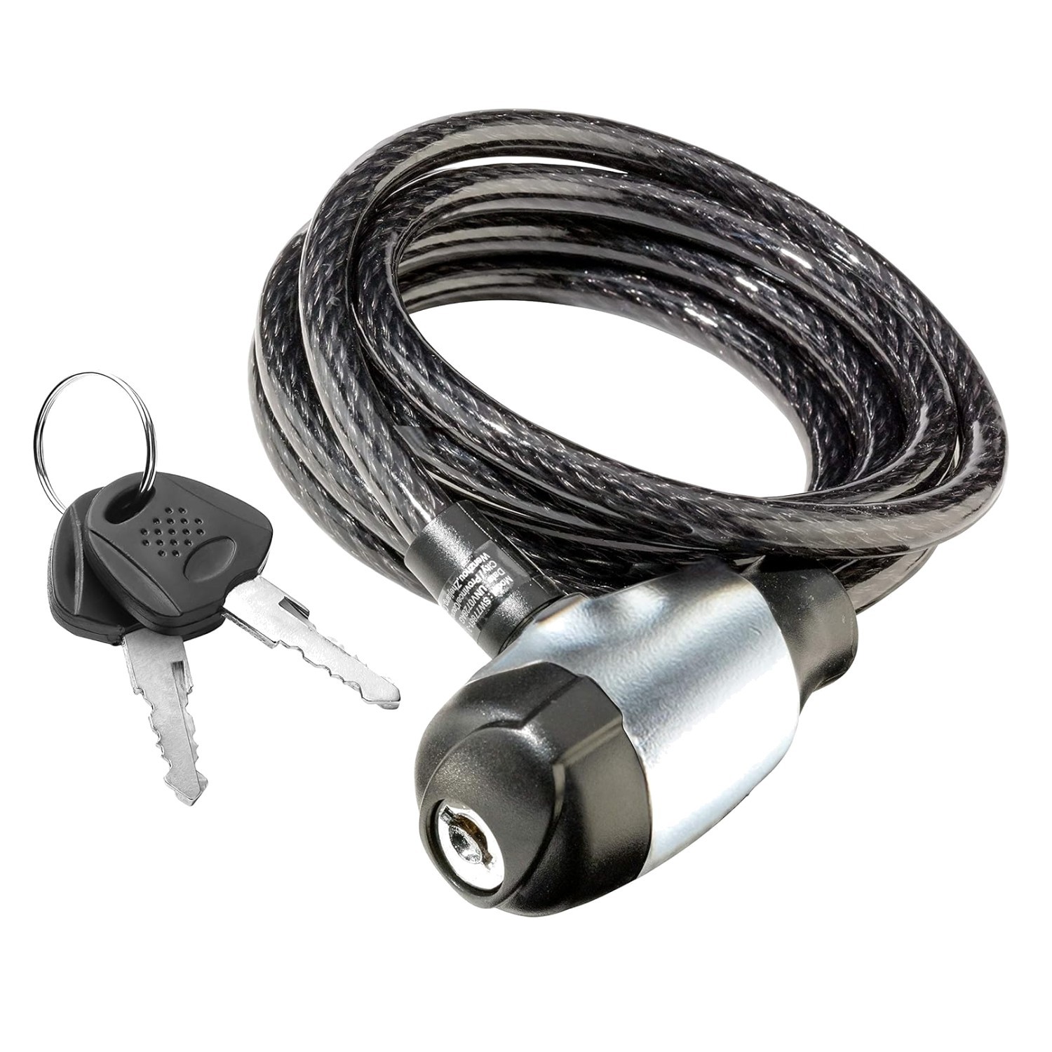 Anti-Theft Bike Cable Lock: 6ft x 8mm Steel with Two Keys - Dependable Security
