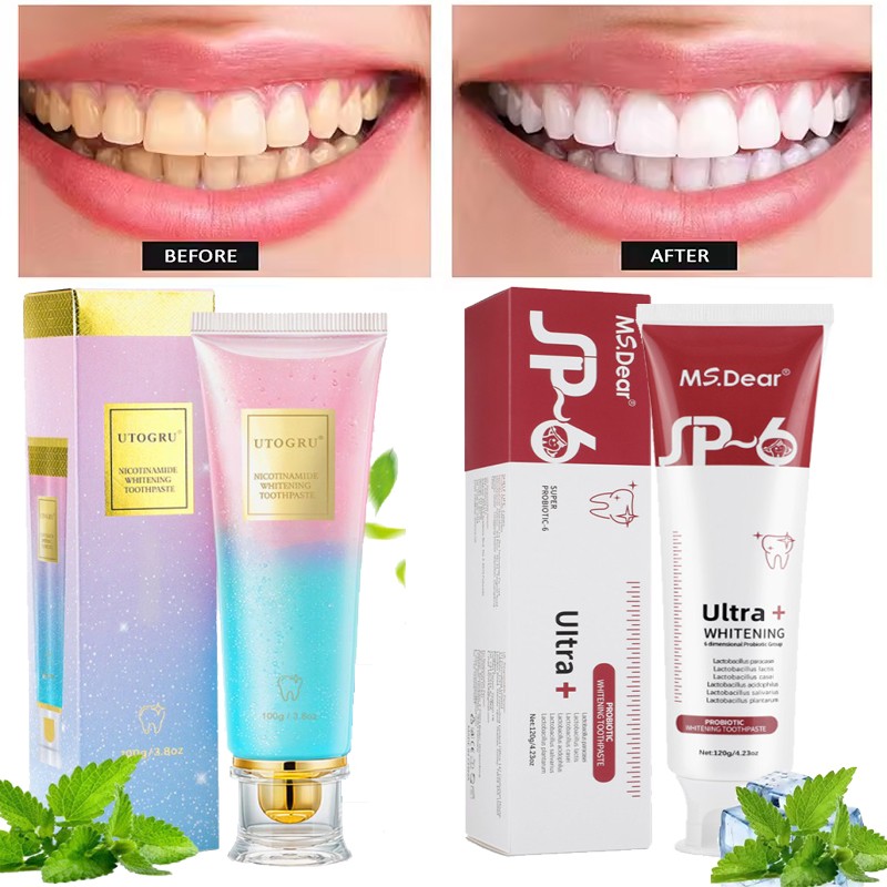 Probiotic Whitening Toothpaste, Natural Niacinamide Toothpaste,Teeth Whitening