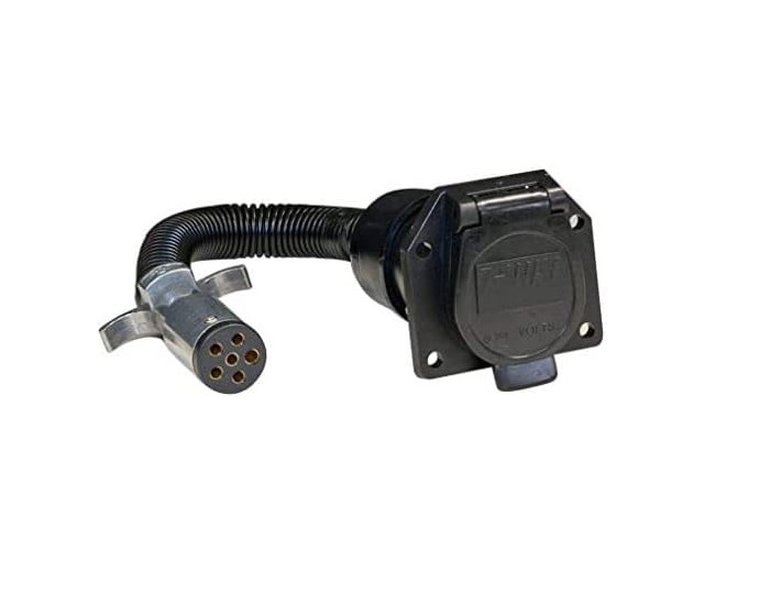 Buyers Products TC1067P, 6-Way Round to 7-Way Flat RV Adapter