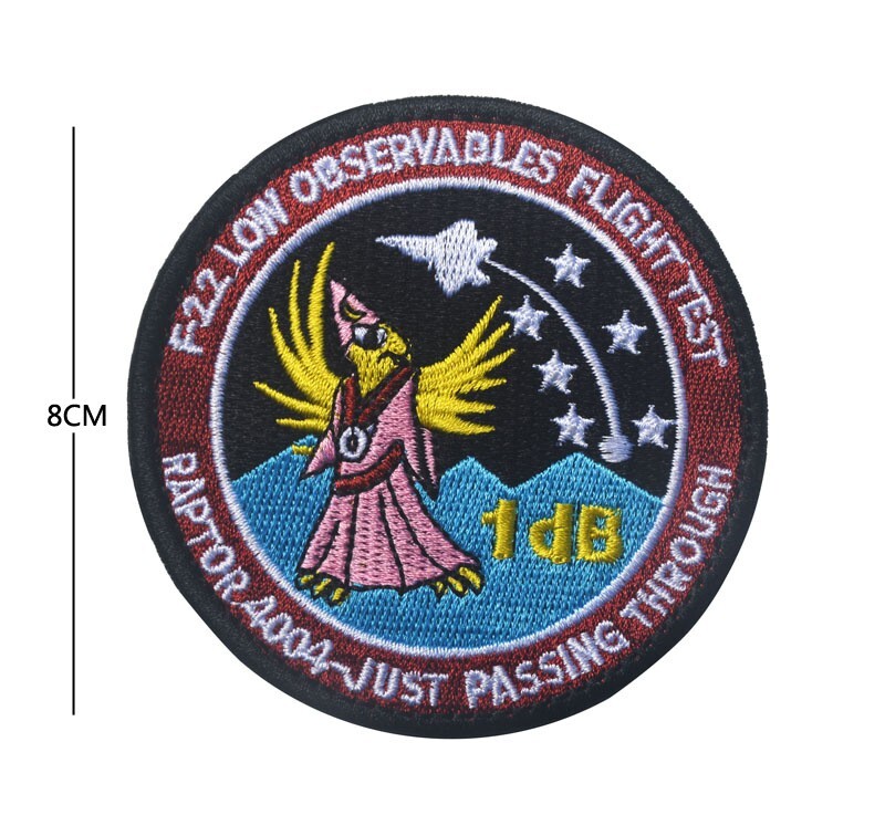 F22 LOW OBSERVABLES FLIGHT TEST RAPTOR 4004-JUST PASSING THROUGH HOOK LOOP PATCH