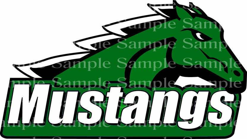 Green Mustang Mascot Birthday ~ Edible 2D Fondant Cake Cupcake Topper ~ D24397 *