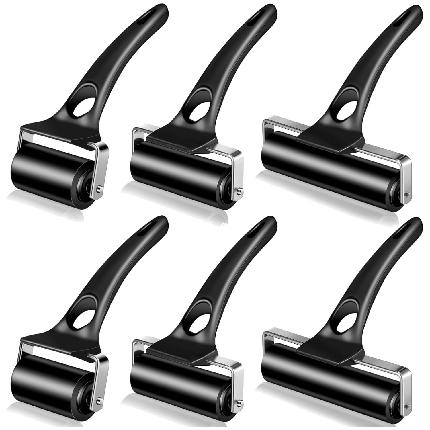6pcs Rubber Brayer Roller Set for Crafting