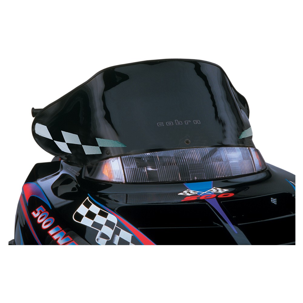 Powermadd Cobra Windshield-12in.-Black/White Checks for 1997-1998 Polaris XLT