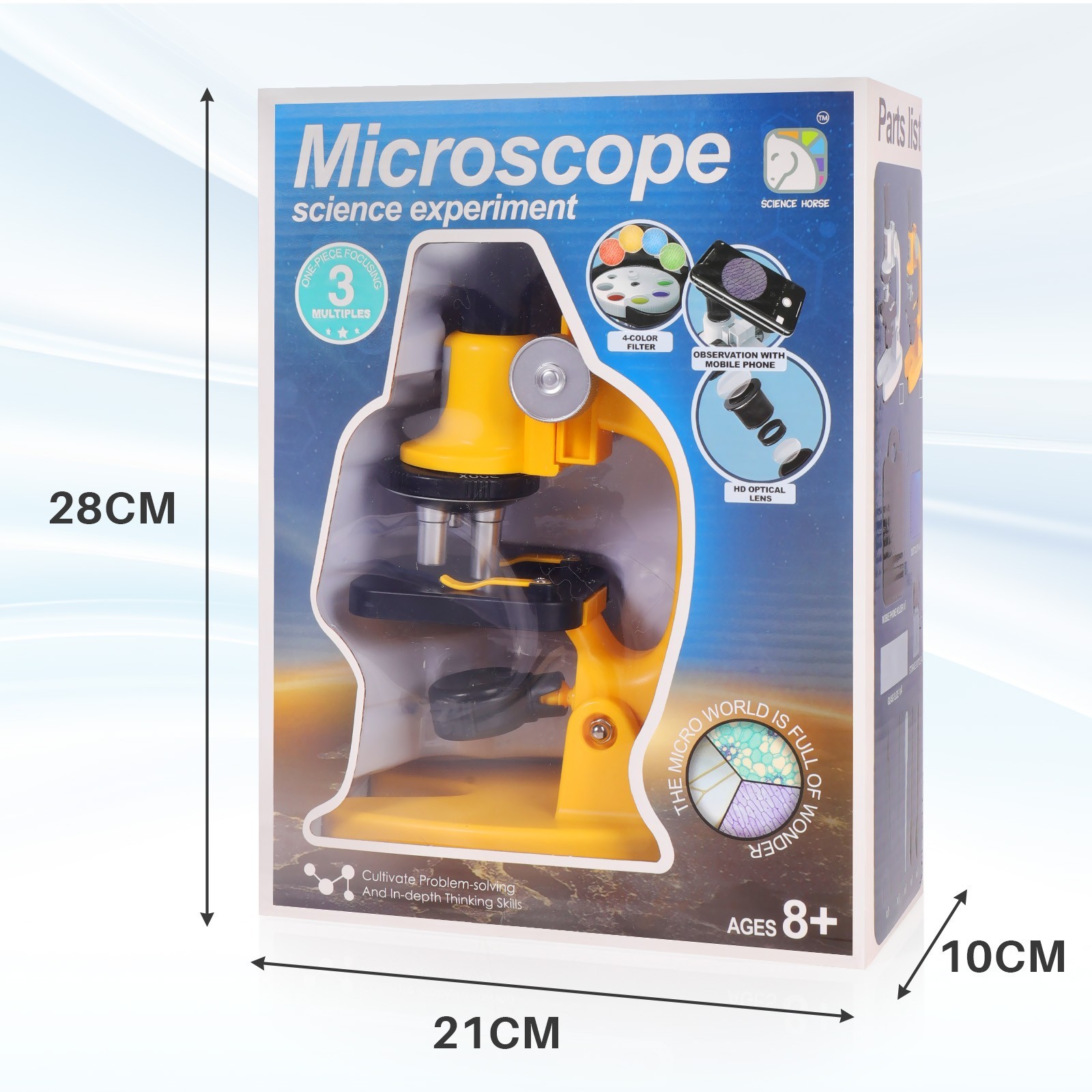 Microscope 200x-1200x Magnify Starter Science Kit