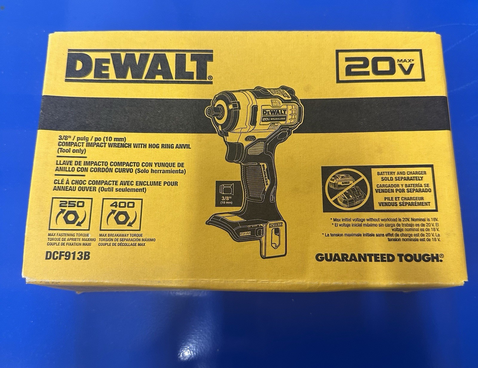 DeWalt DCF913B 20V Brushless 3/8" Impact Wrench- Bare Tool