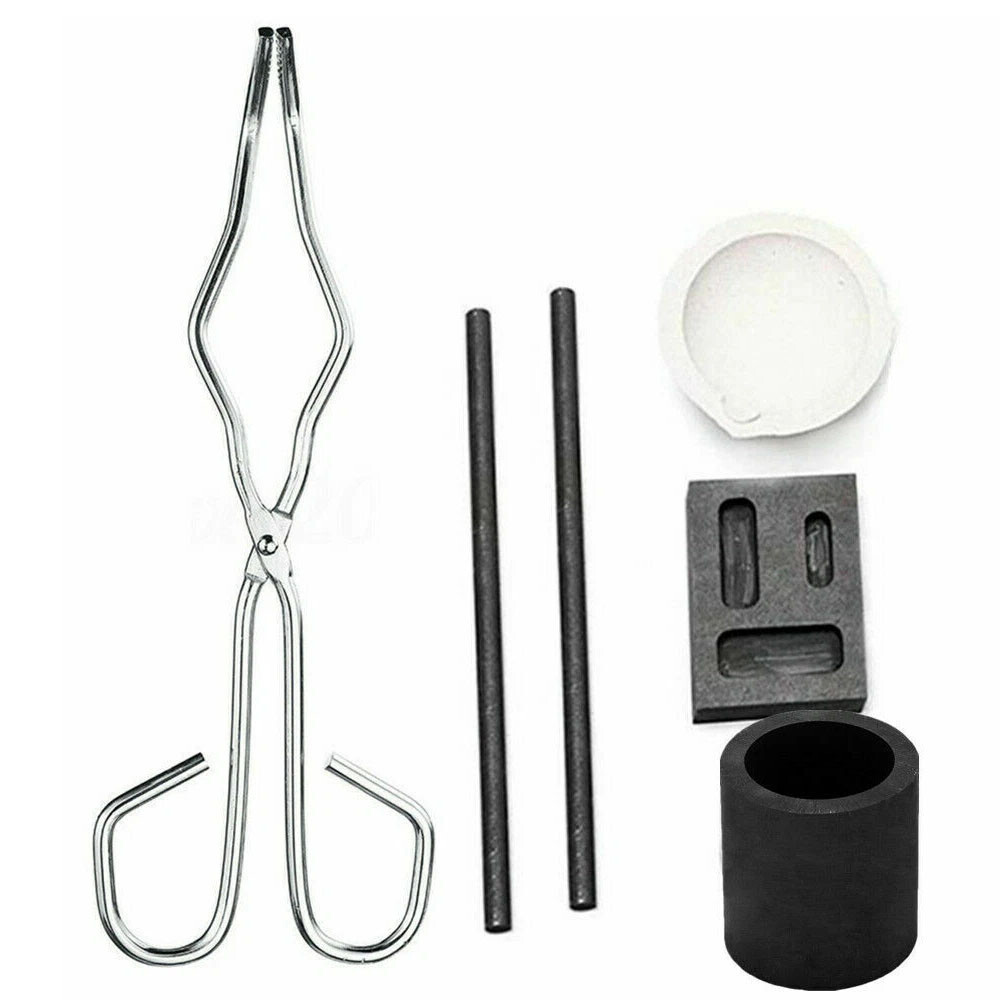 6PCS Graphite Ingot Crucible Mold Set Torch Melting Tools Kit For Gold & Silver