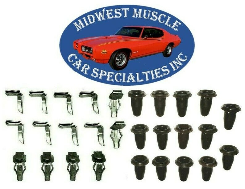 60-81 GM NOSR Interior Door Quarter Panel Trim Retainer Bushing & Clips 28pcs QC
