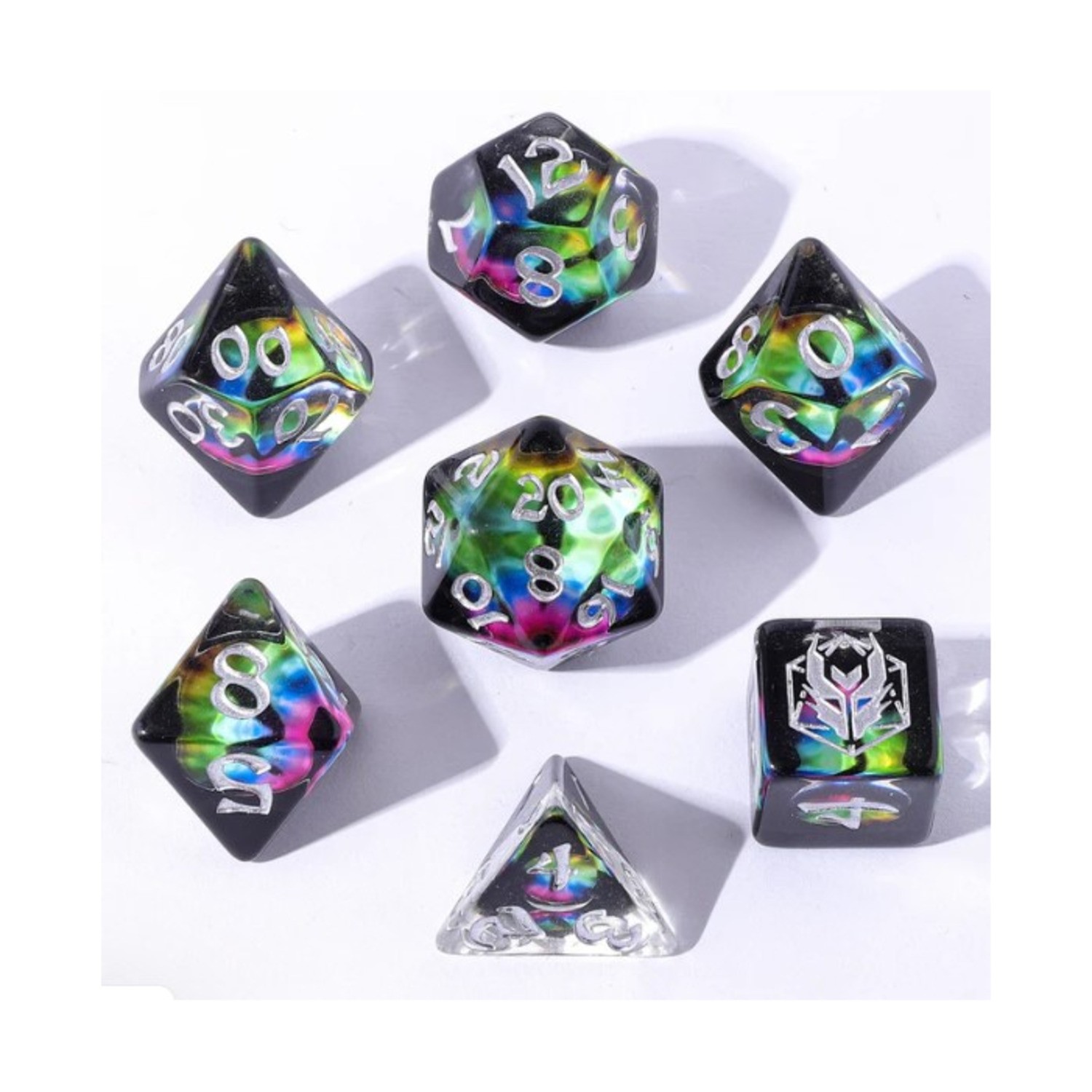 HYMGHO Round Edge Resin   Wyrmforged Rollers Poly Set - Dragon Eye Chromat New