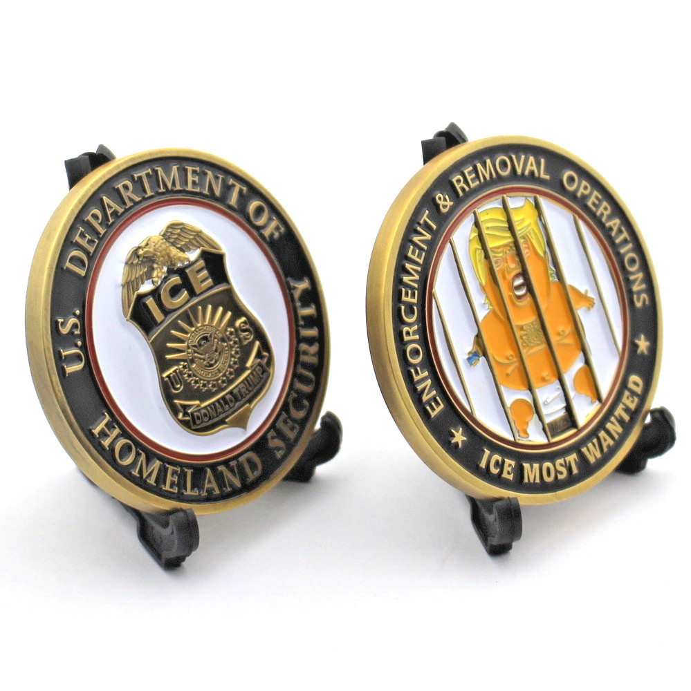Ice Donald TRUMP   Challenge Coin REMOVAL OPERATIONS  BABY CARTOON TRUMP JAIL