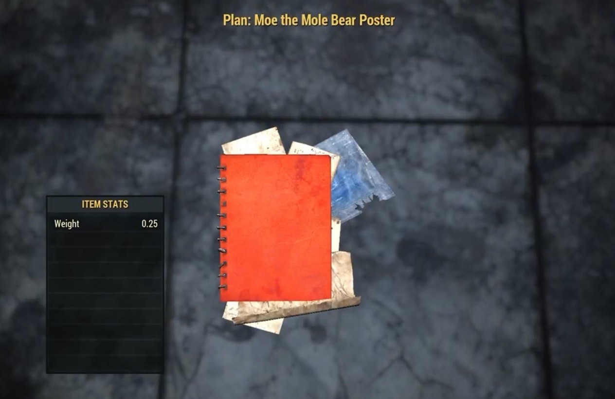 (Xbox) Moe the Mole Bear Poster Plan