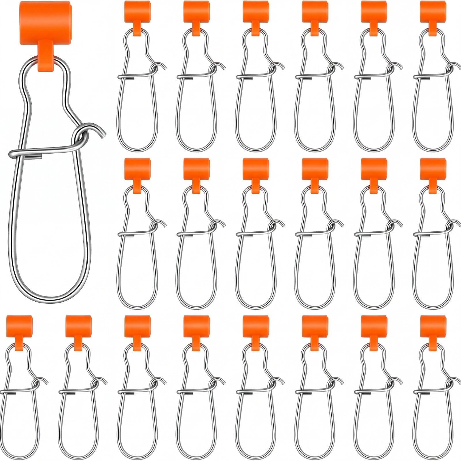Sumind Orange 50 Pieces Fishing Line 4.3 cm/ 1.69 inch in length,