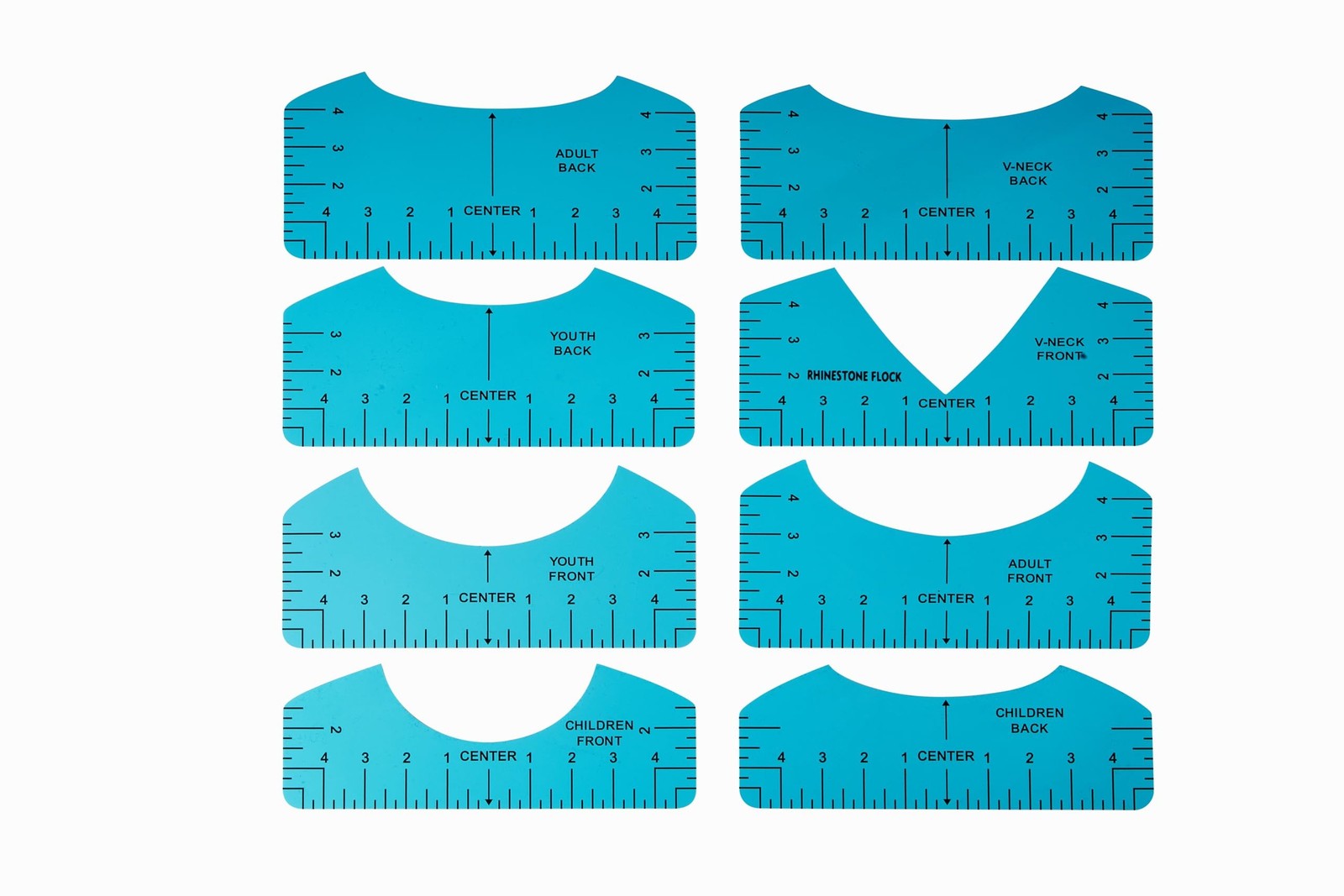Tshirt Ruler for Vinyl and Rhinestone Template Alignment, Tshirt DIY Alignmen...