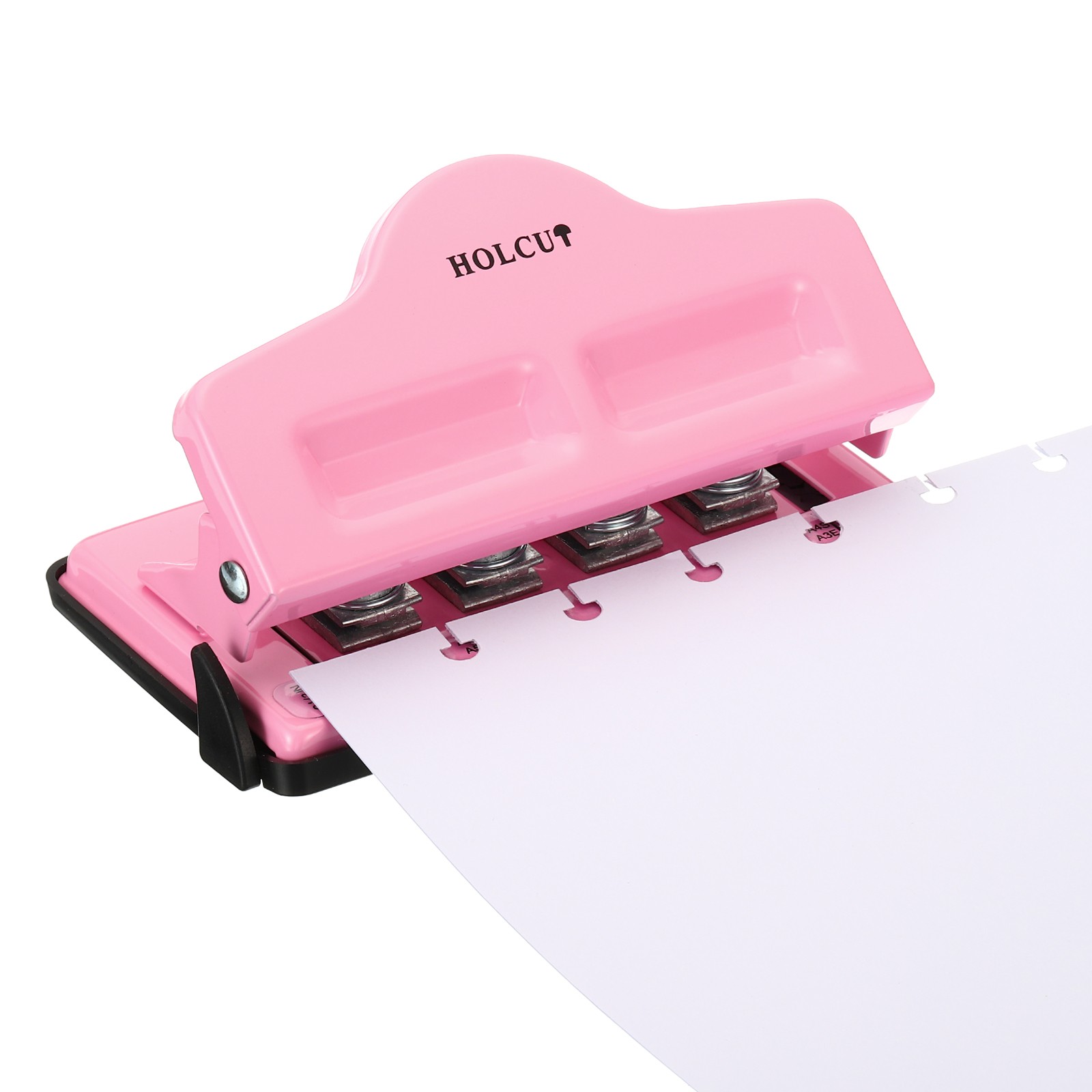Pink Mushroom Discbound Hole Punch 4 Holes Discbound Hole Puncher Up to 5 Papers