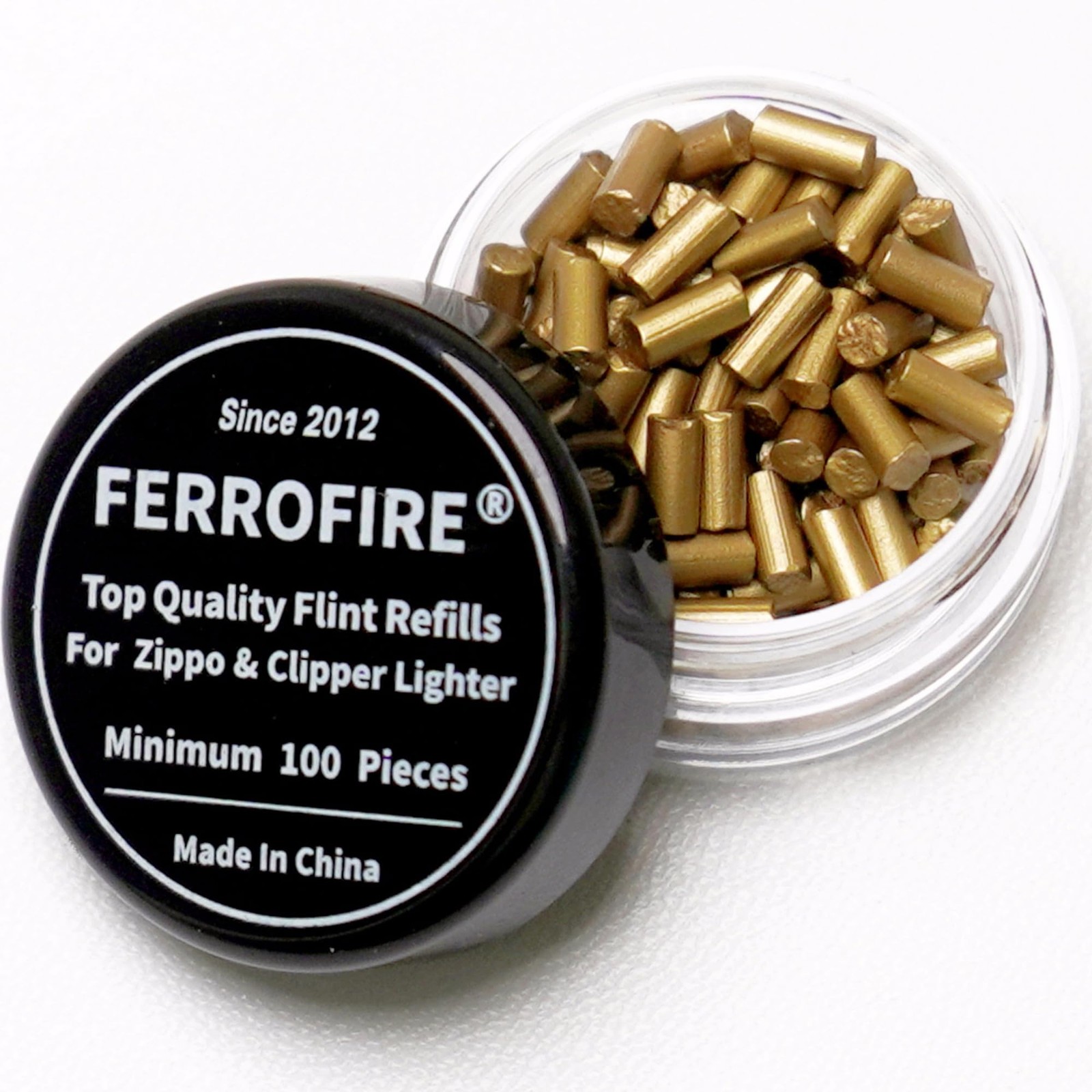 100-Pack Premium Replacement Flints Compatible with Zippo Clipper Lighters |