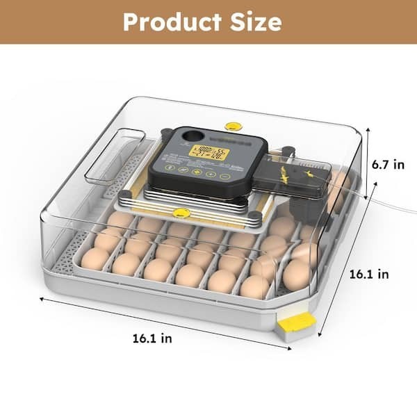 30 Egg Incubator with Humidity Display, Egg Candler