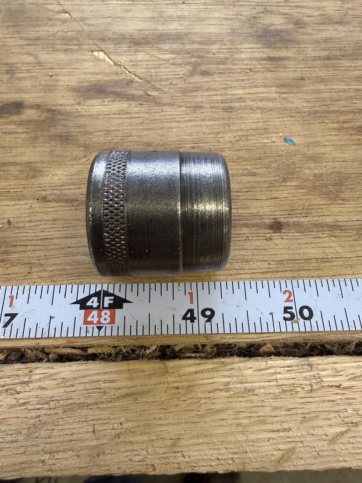 Vintage 1/2” Drive 13/16” Socket 12 Point. Knurled Design, No Makers Stamp