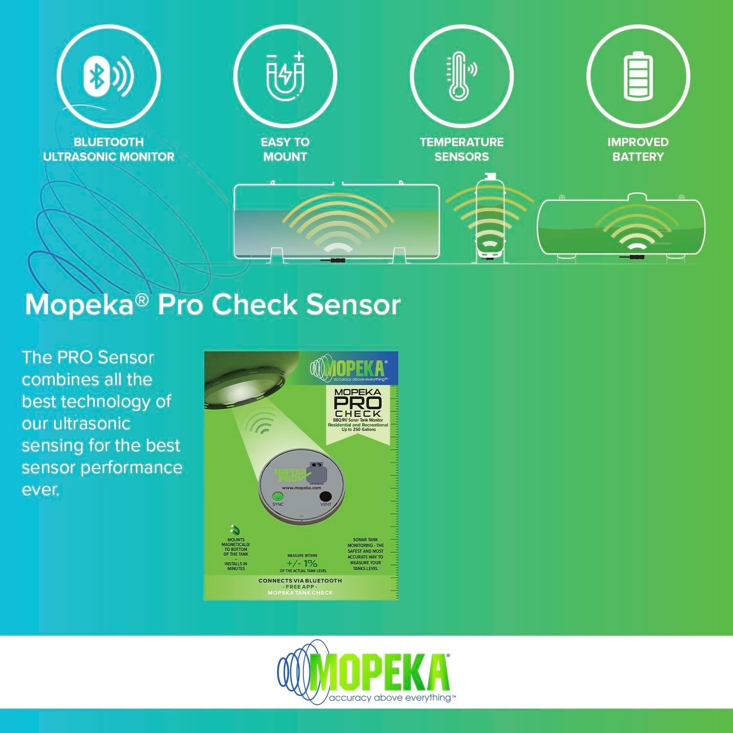 Pro Check Sensor - Wireless Propane Tank Magnetic Sensor Level Indicator
