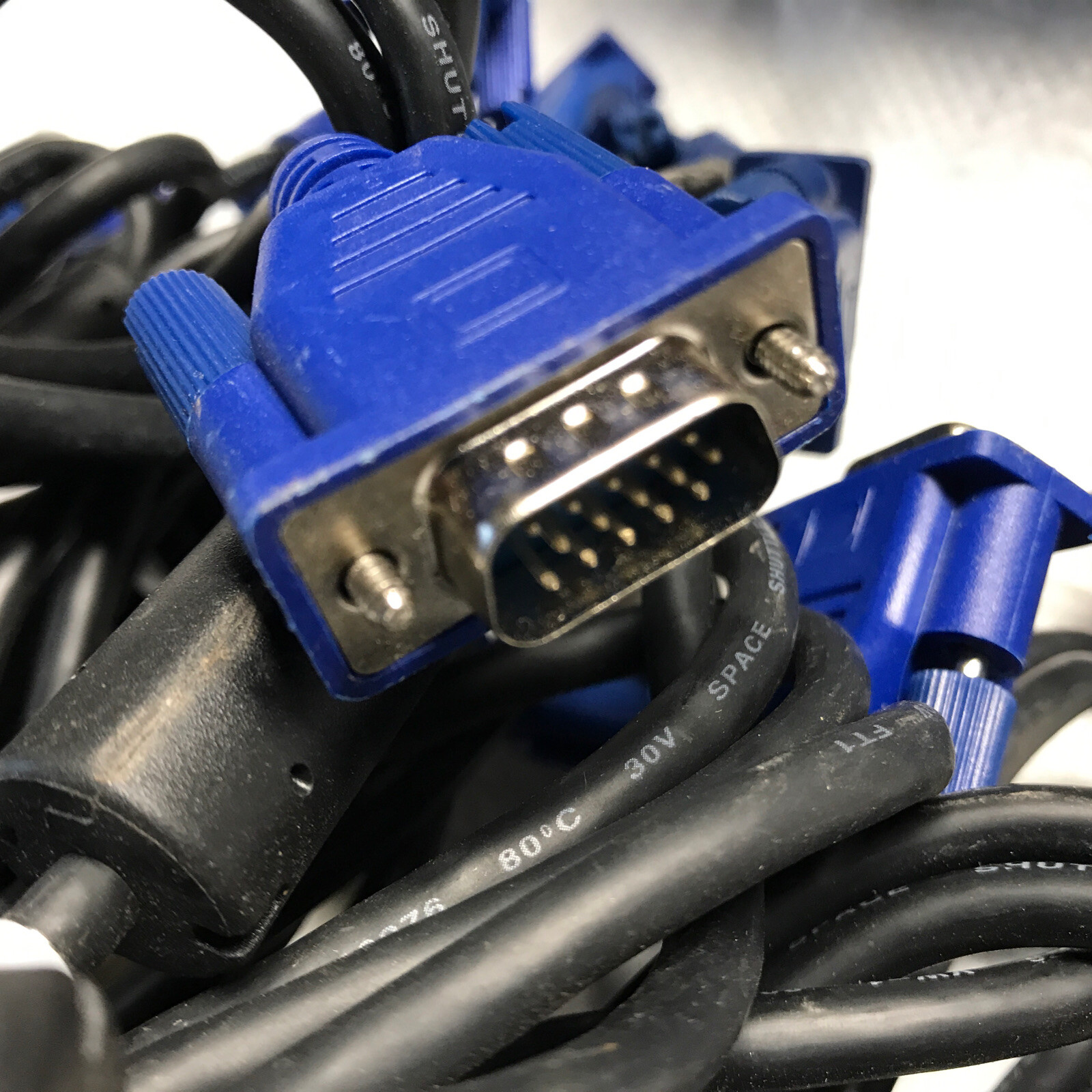 20x Mixed Length VGA Male to VGA Male Video Cables (Lot)