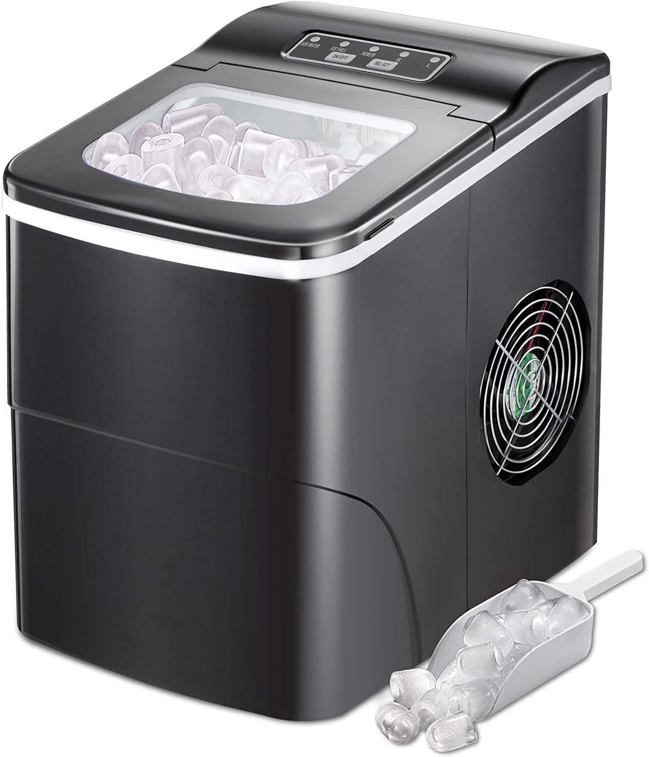AGLUCKY Countertop Ice Maker Machine, Portable Ice Makers Countertop, Make 26 Lb