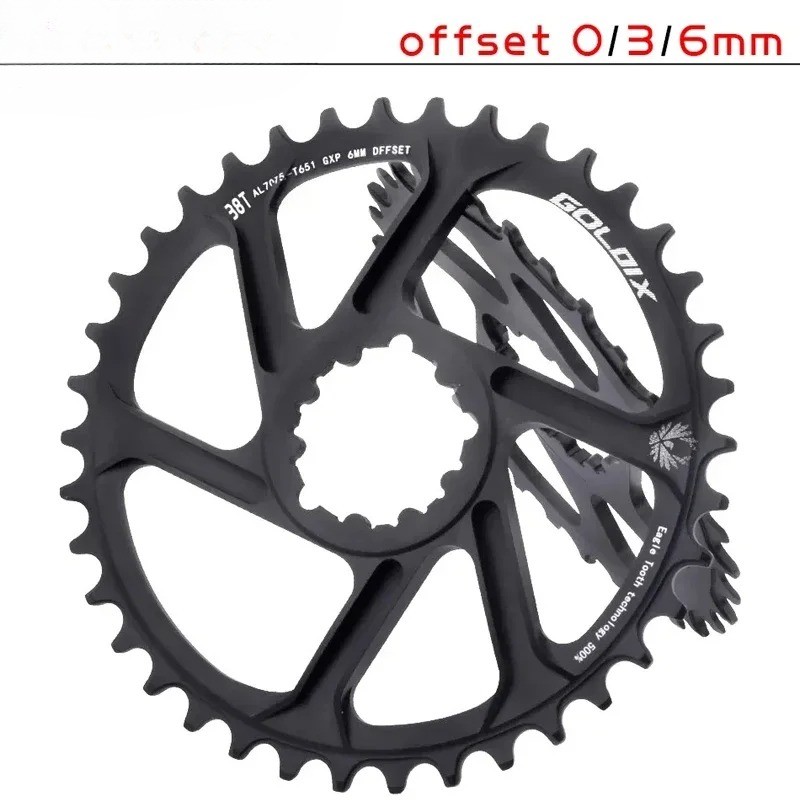 For 3 nails Bicycle Chainring 0/3/6mm Offset 30-38T Bike Chainwheel For XX1 X9