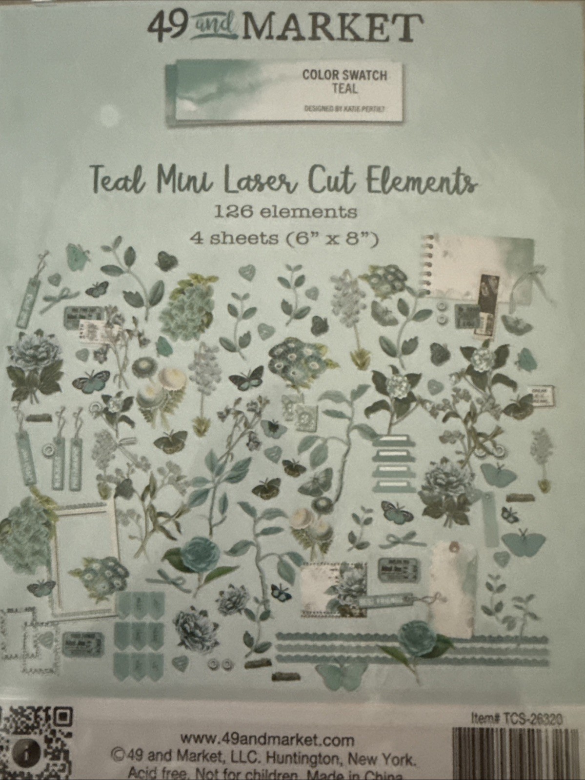 Teal Mini Laser Cut Elements - 49 and Market