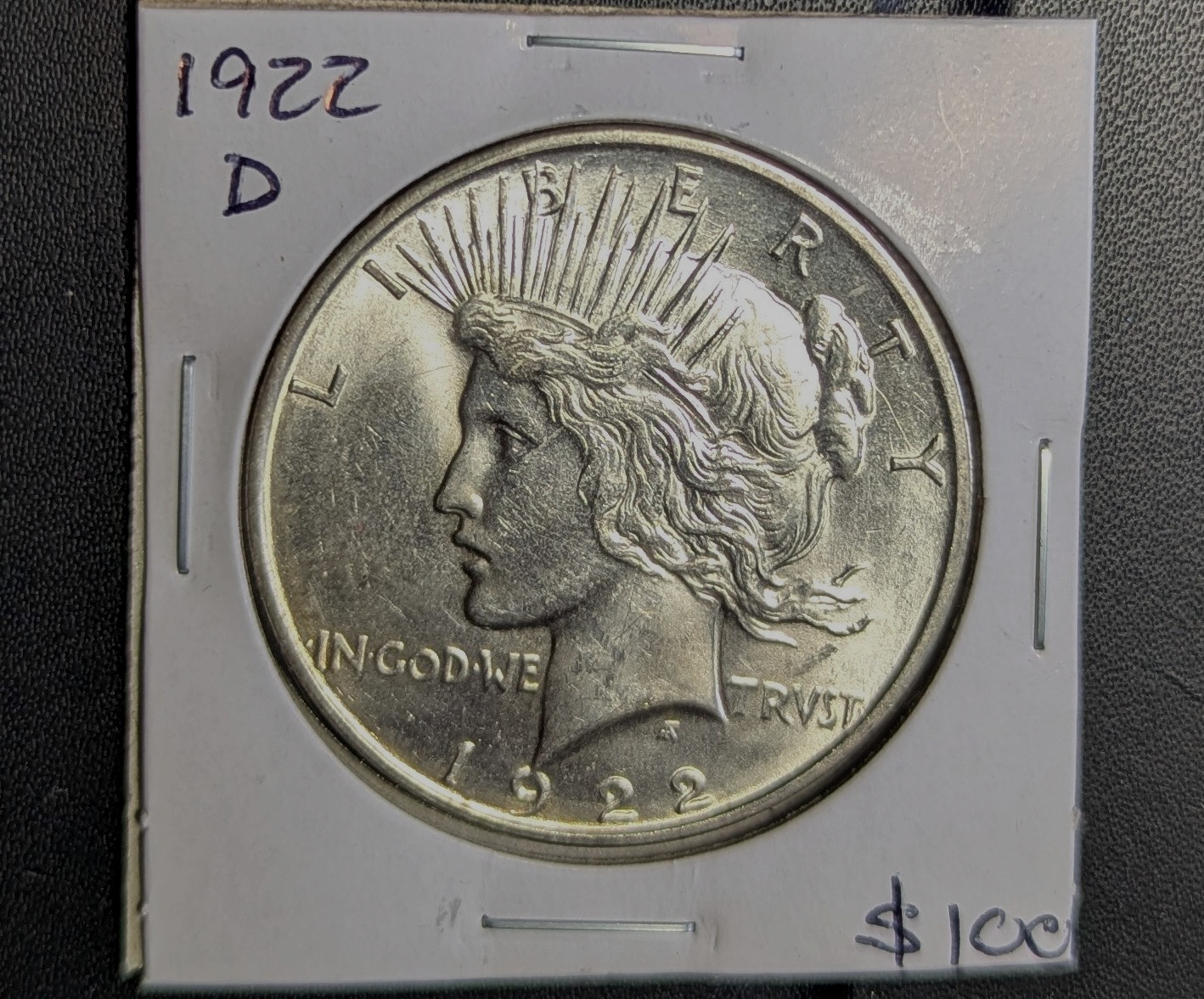 1922-D Peace Silver Dollar Key Date High Grade Great Luster