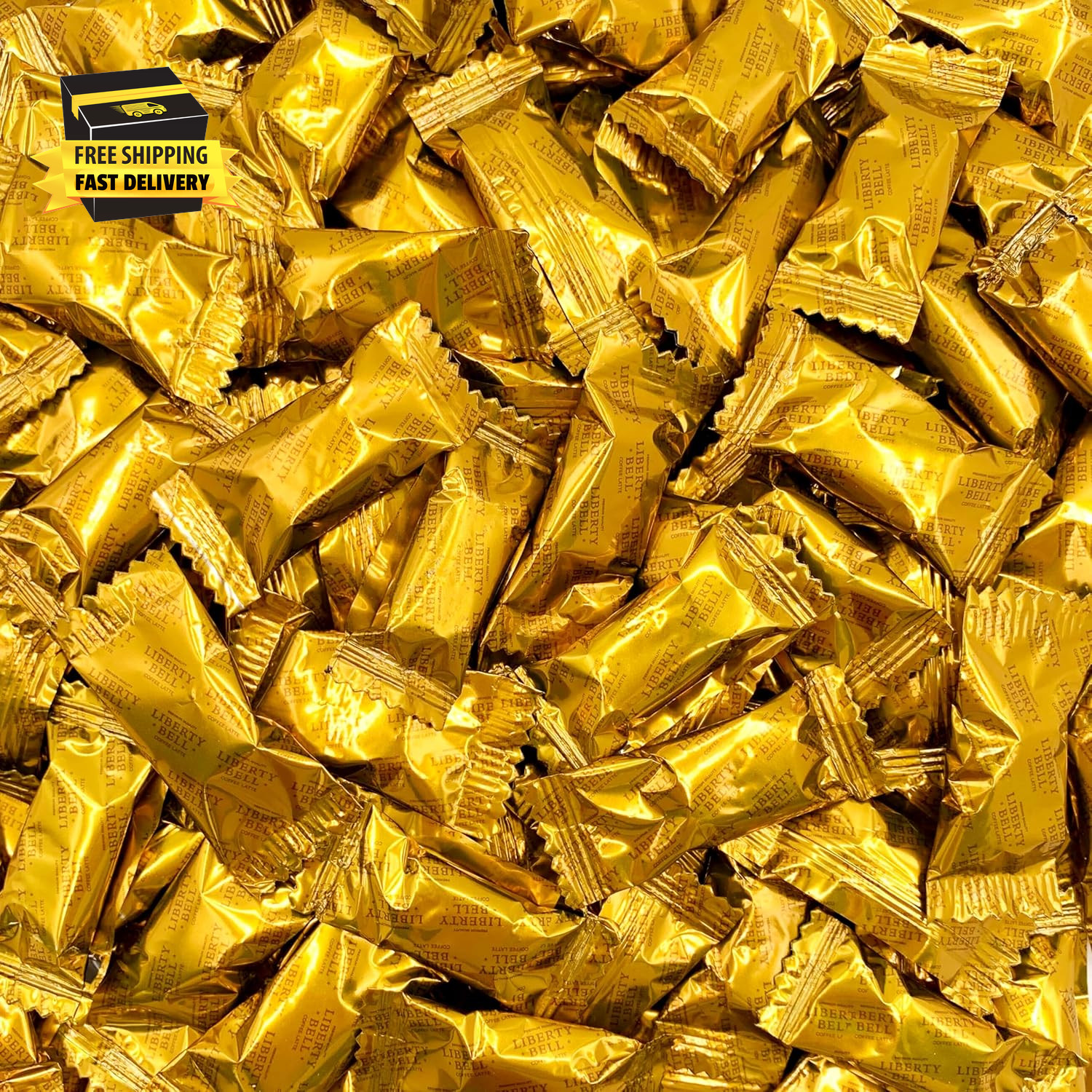 Coffee Latte-Flavored Hard Candy | 1 Pound Bag - Approx. 125 Count | Caffeinated
