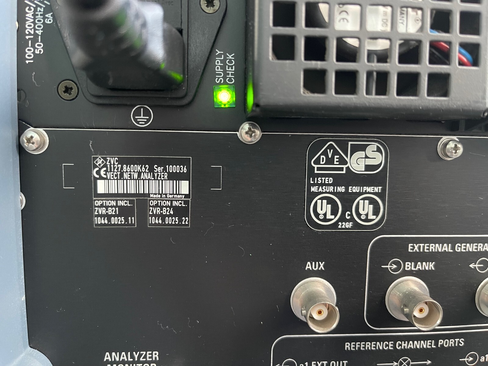 Rohde & Schwarz ZVC Vector Network Analyzer 300kHz- 8GHz , 2 ports