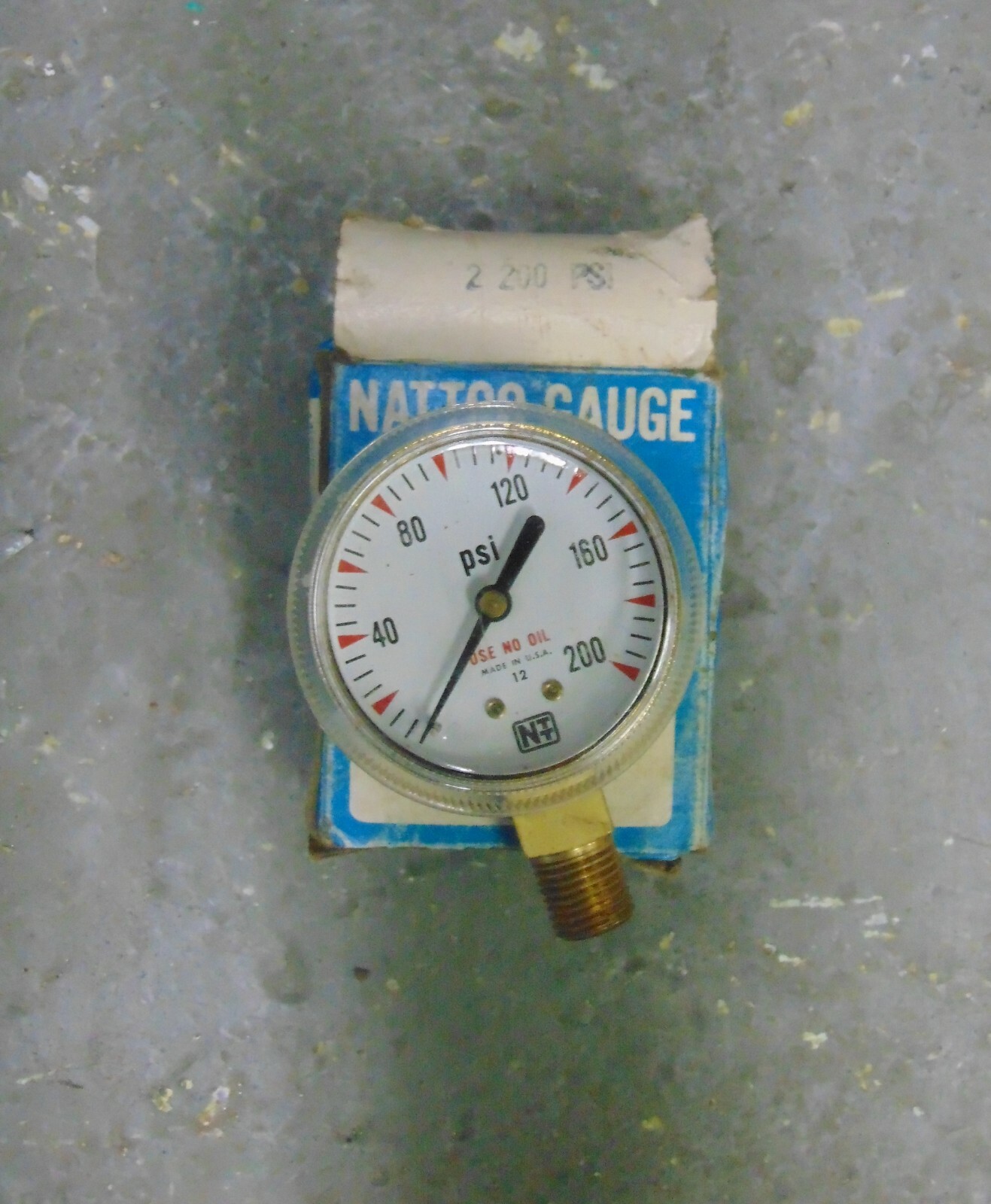 NEW NATTCO 0-200 PSI PRESSURE GAUGE